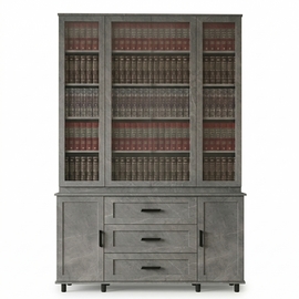 ספריית קודש מפוארת 4 דלתות ו 6 מגירות סנדוויץ דגם דוד