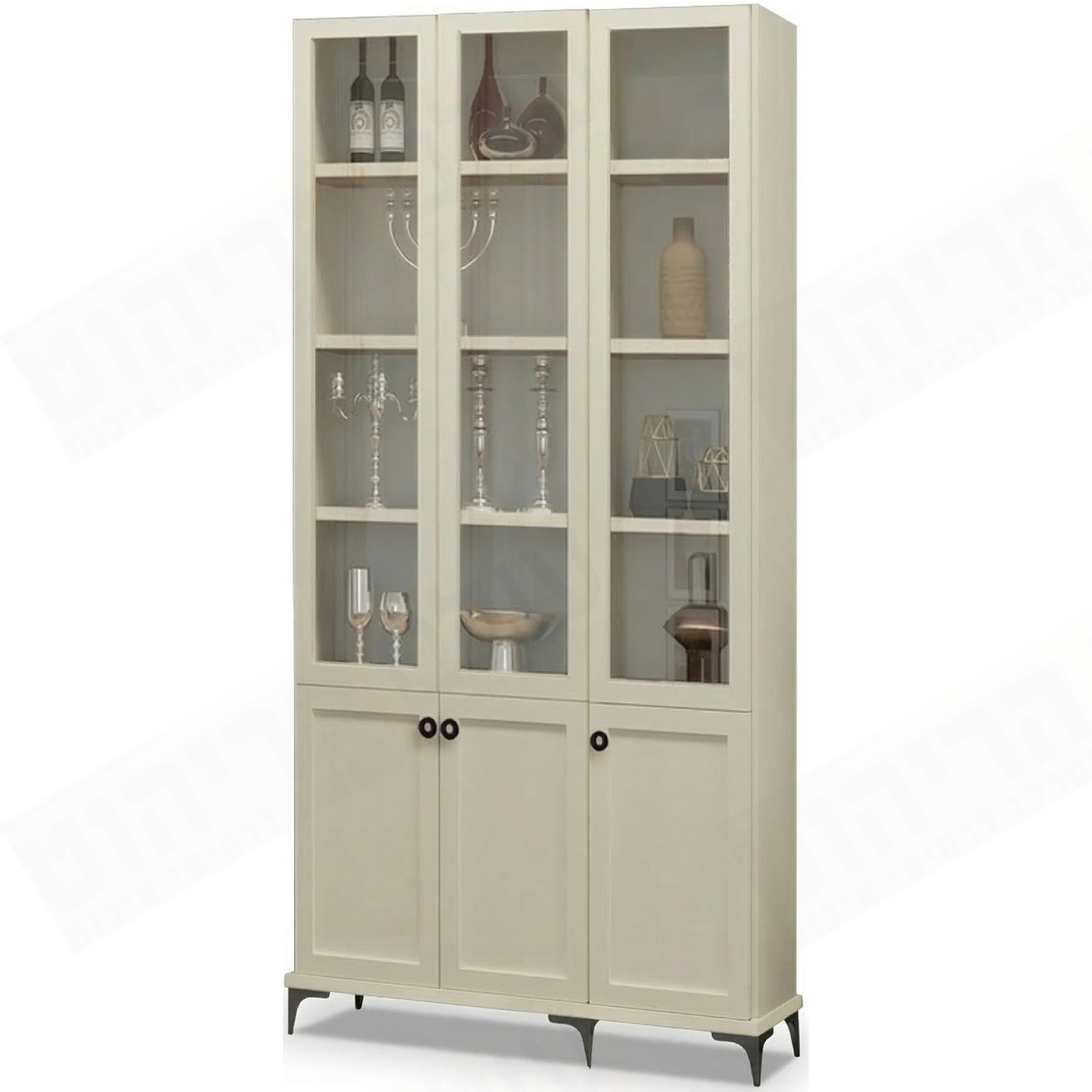 ספריית קודש סנדוויץ 3 דלתות תחתונות דגם סהר במה