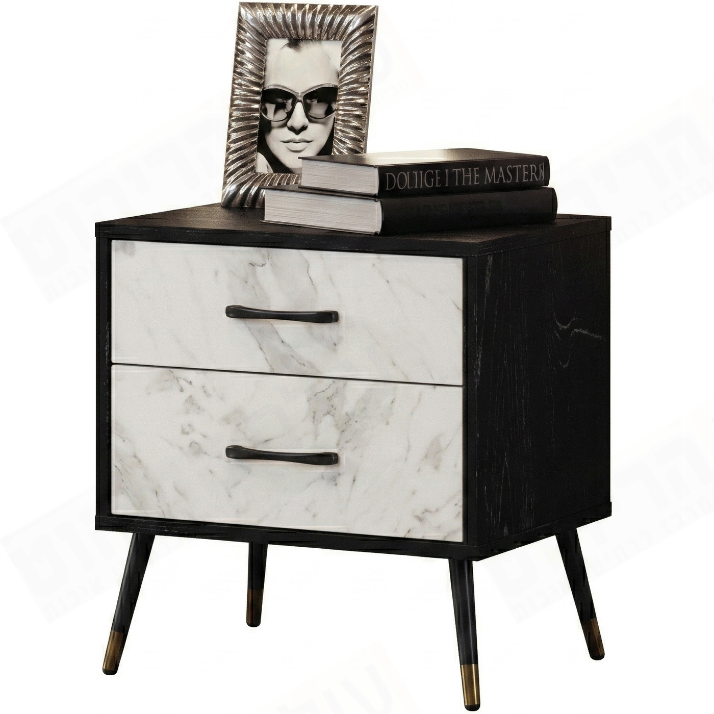 שידת לילה מעוצבת 2 מגירות