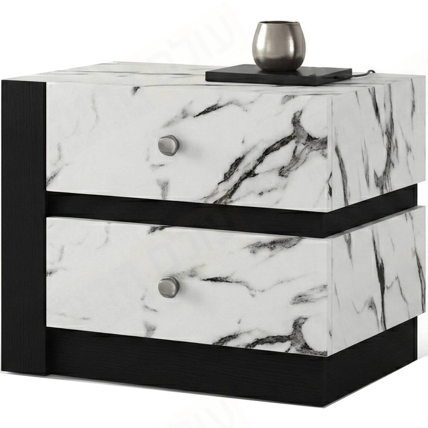 שידת לילה מעוצבת 2 מגירות