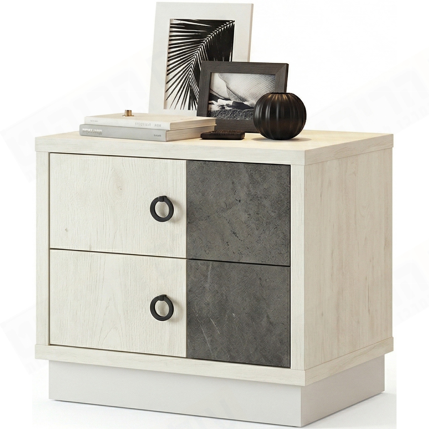 שידת לילה מעוצבת 2 מגירות דגם סיביליה