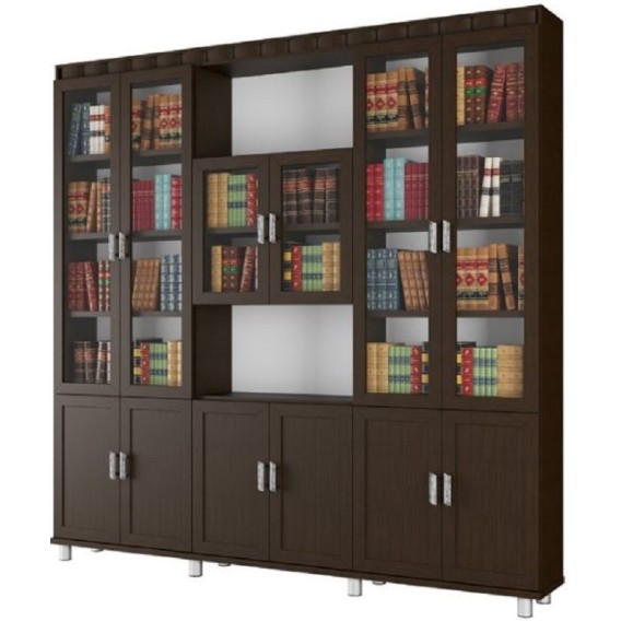 ארון ספרים 6 דלתות דגם אריאל