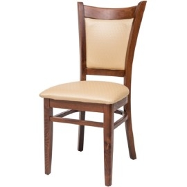 כסא עץ משולב ריפוד דגם אשל