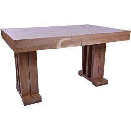 שולחן נפתח לסלון עשוי בסיס עץ מלא דגם דורון