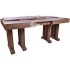 שולחן נפתח לסלון עשוי בסיס עץ מלא דגם דורון