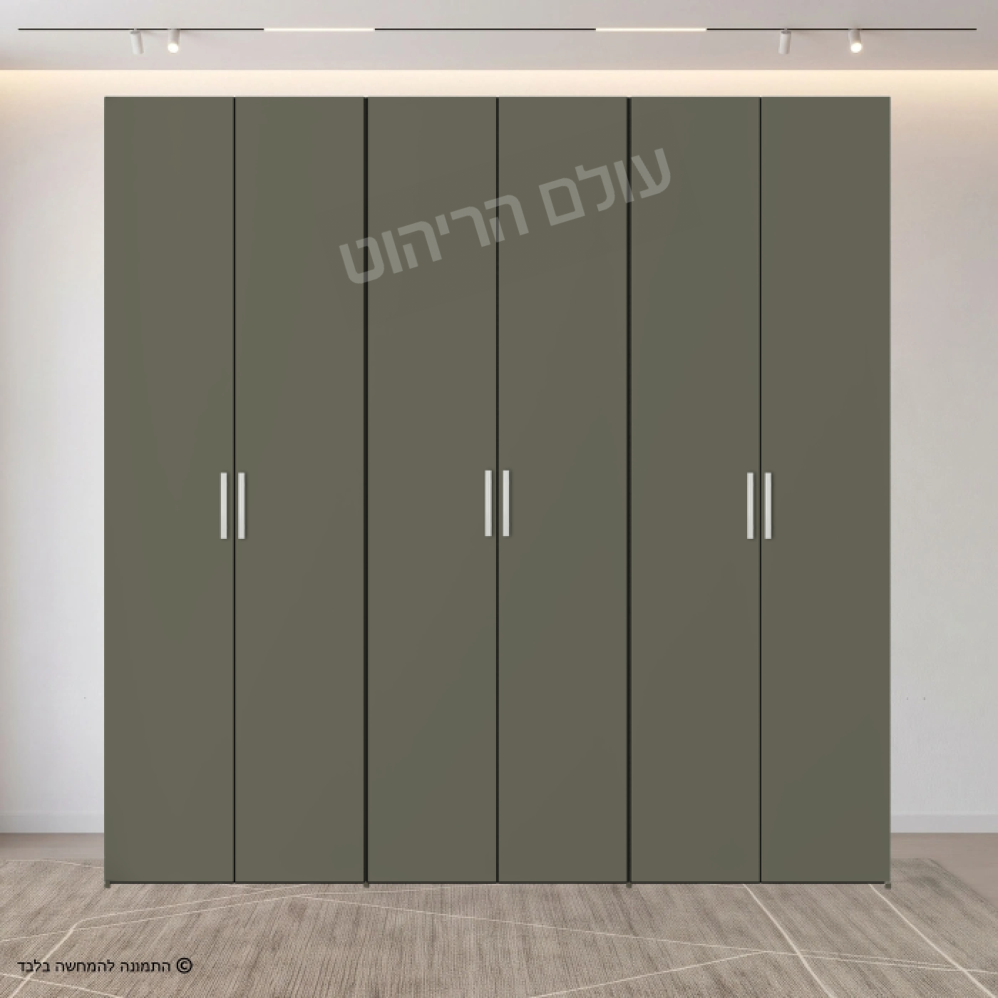 ארון בגדים 6 דלתות דגם אסף